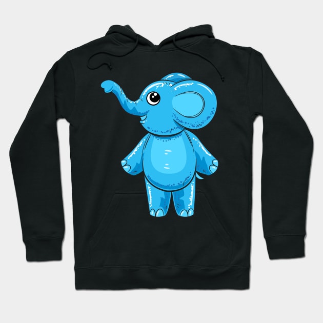 Cute Elephant Hoodie by lunamoonart